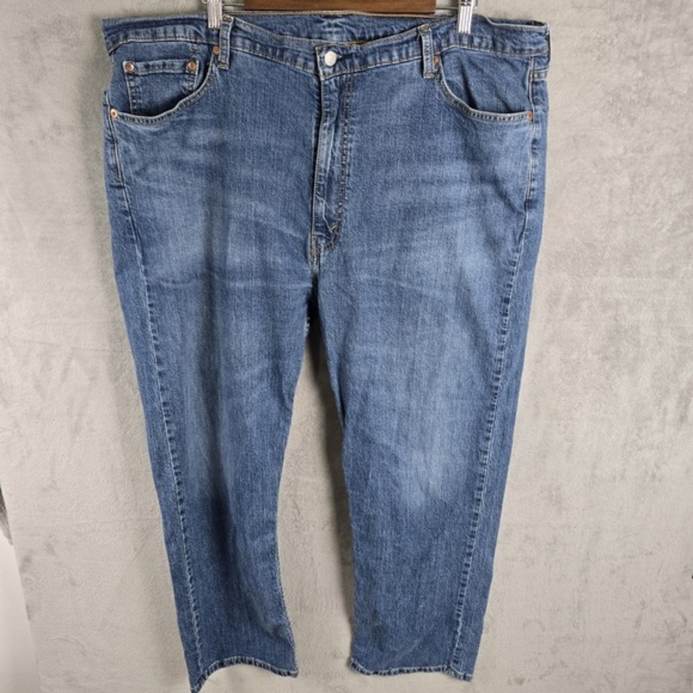 Levis 505 Regular Fit Jeans Mens‎ 44x30 Medium Wash Blue Straight Leg 04505-0014